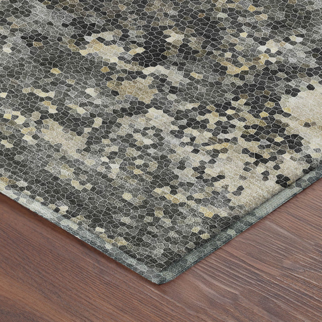 Dalyn Lumara LM4 Pewter Rug corner detail