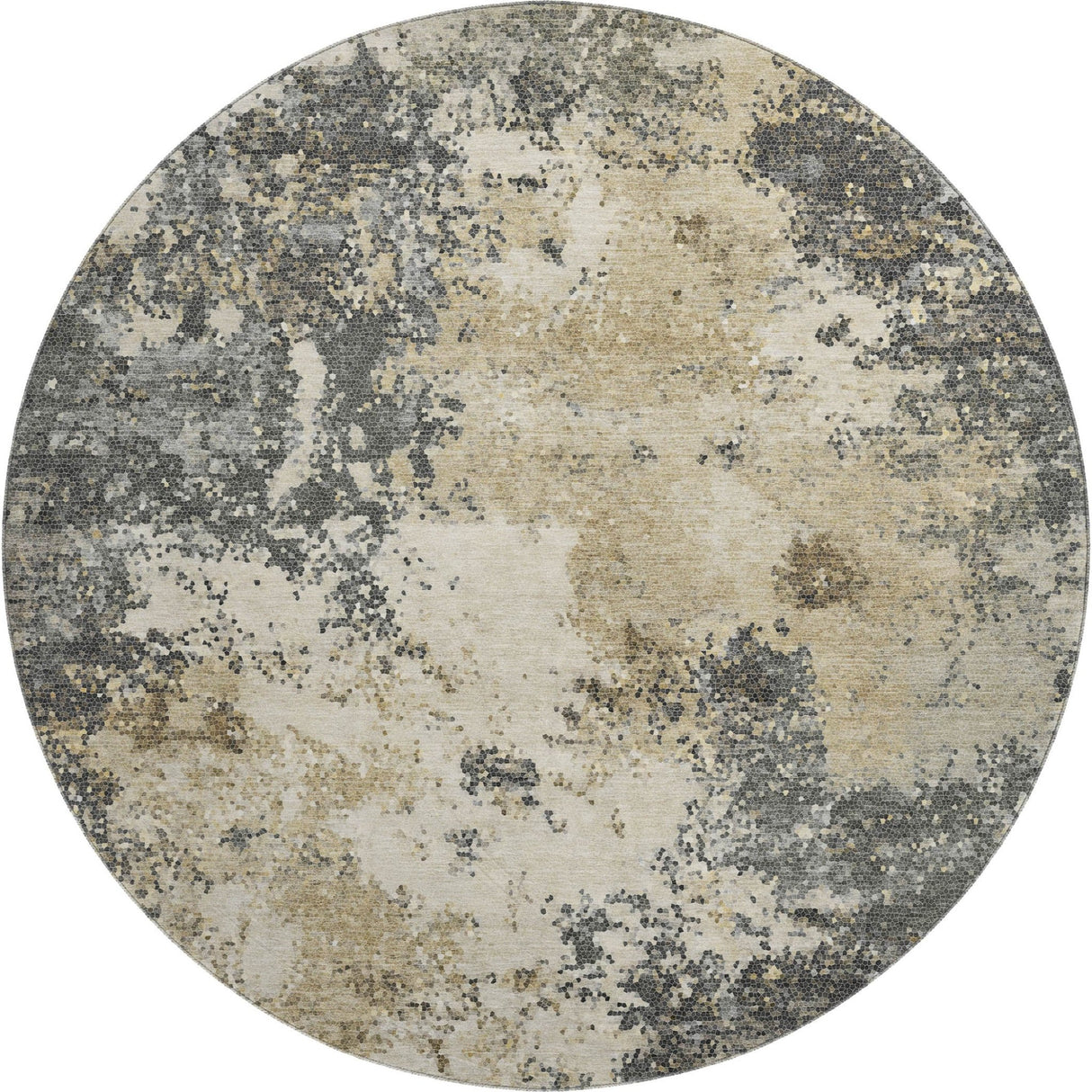 Dalyn Lumara LM4 Pewter Rug round rug