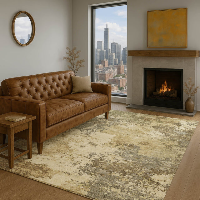 Dalyn Lumara LM4 Wheat Rug shown in a room