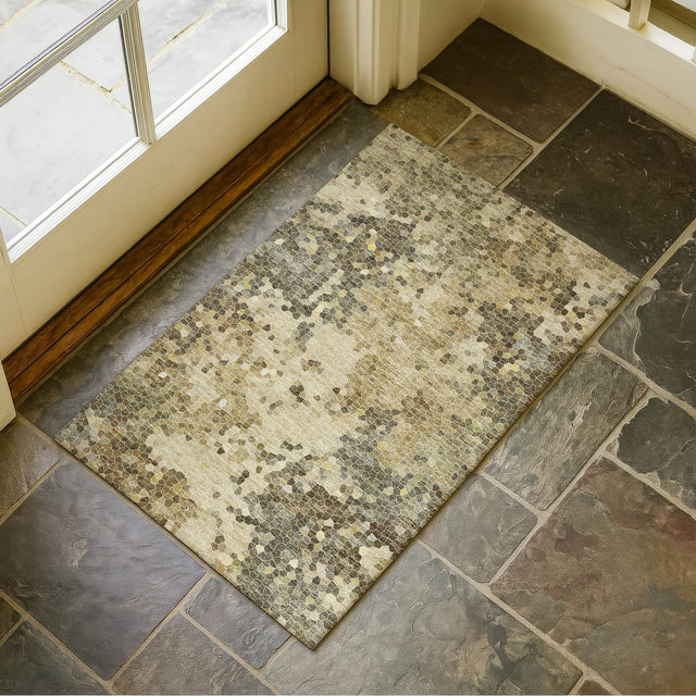 Dalyn Lumara LM4 Wheat Rug shown in a room