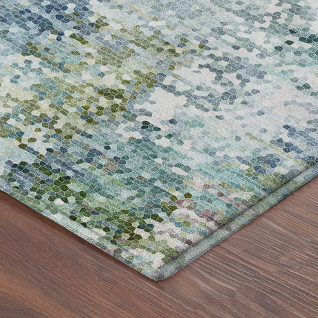 Dalyn Lumara LM5 Aqua Rug corner detail