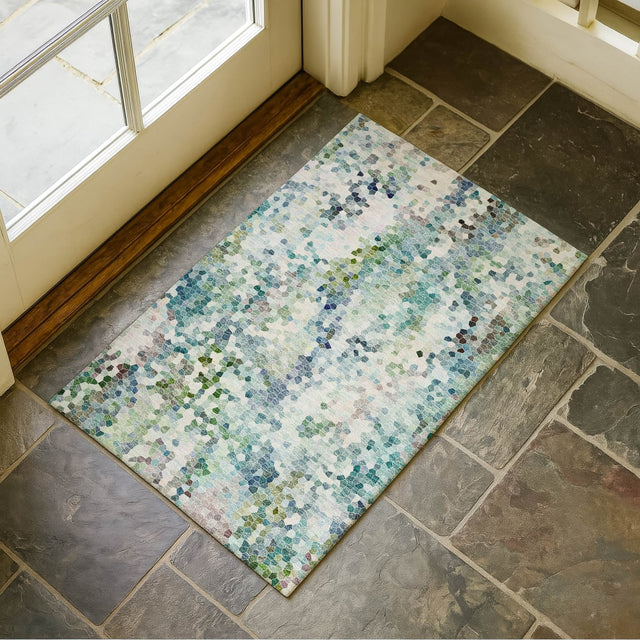 Dalyn Lumara LM5 Aqua Rug shown in a room