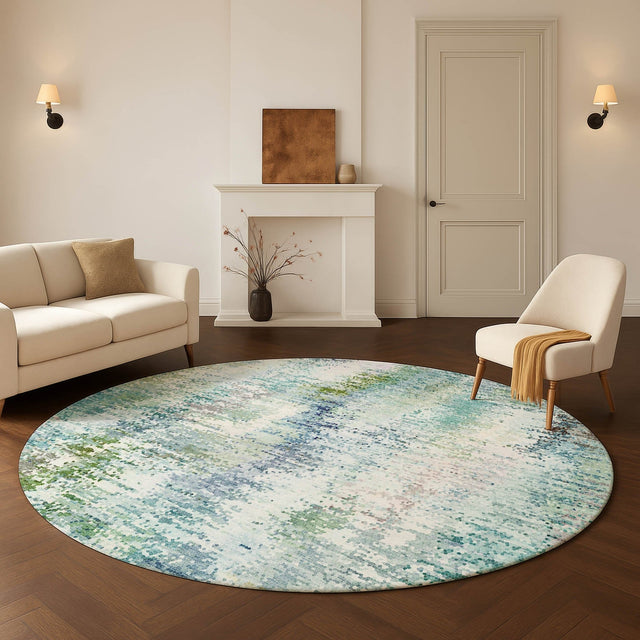 Dalyn Lumara LM5 Aqua Rug shown in a room