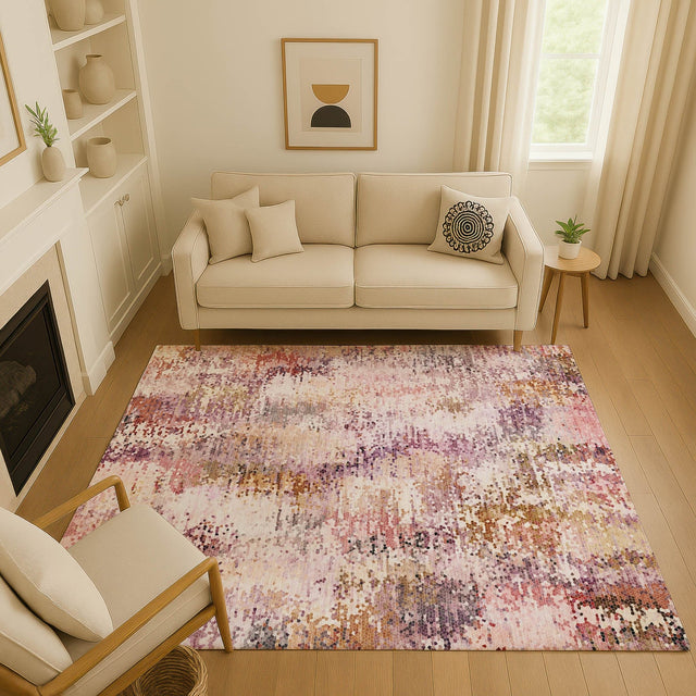 Dalyn Lumara LM5 Blush Rug shown in a room