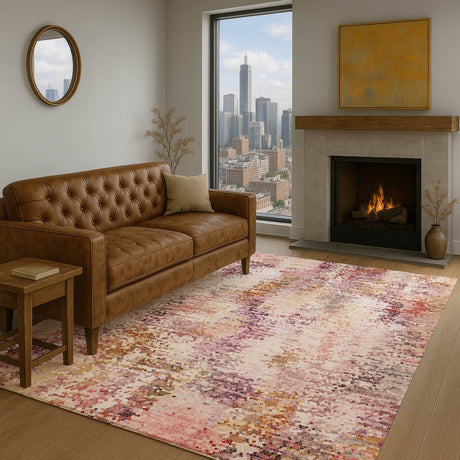 Dalyn Lumara LM5 Blush Rug shown in a room