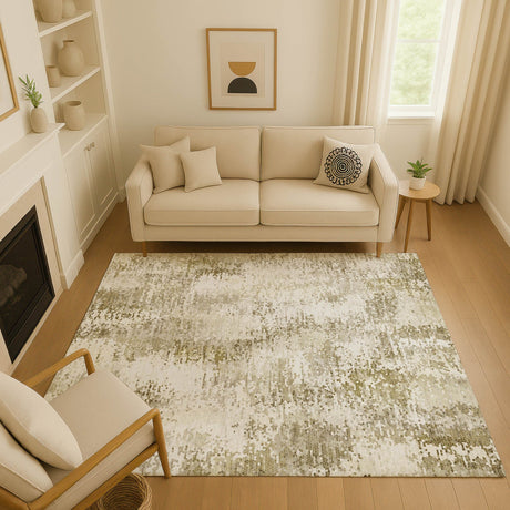 Dalyn Lumara LM5 Khaki Rug shown in a room