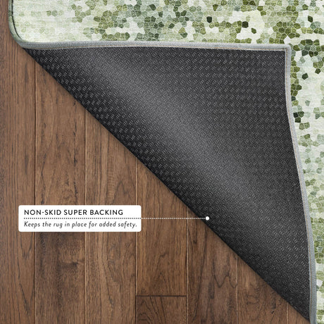 Dalyn Lumara LM5 Olive Rug backing detail
