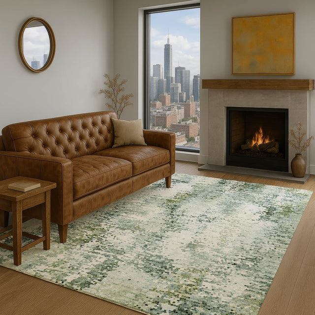Dalyn Lumara LM5 Sage Rug shown in a room