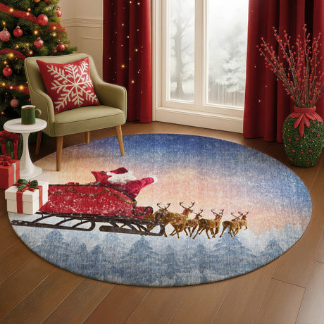 Dalyn Merry & Bright MY1 Twilight Rug shown in a room