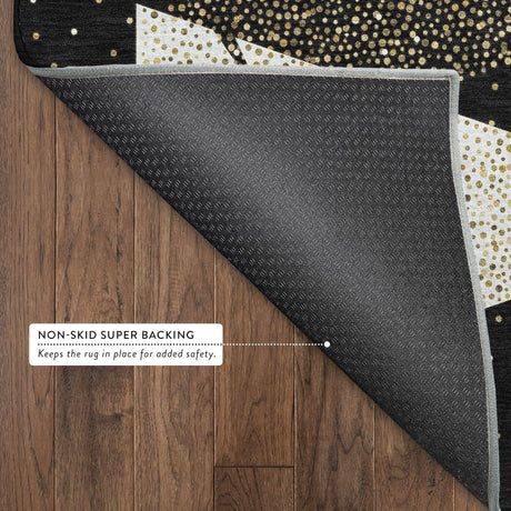 Dalyn Merry & Bright MY11 Black Rug backing detail