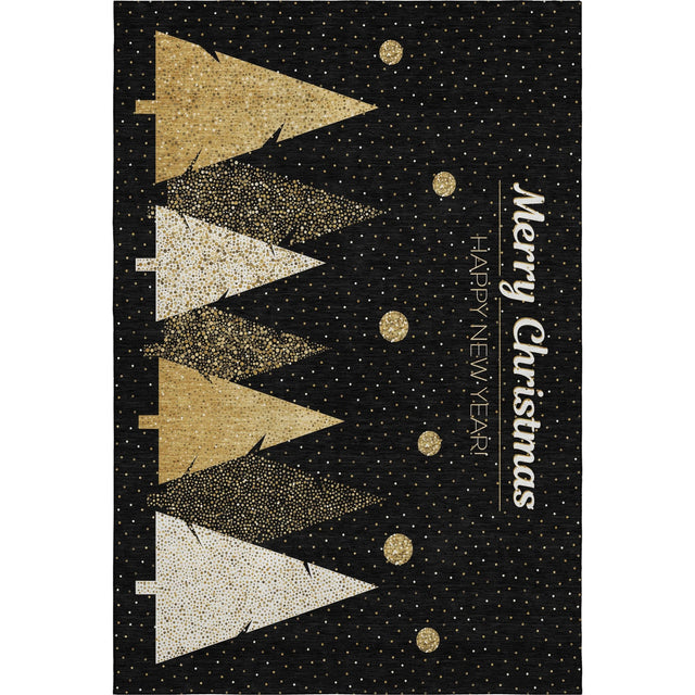 Dalyn Merry & Bright MY11 Black Rug main image