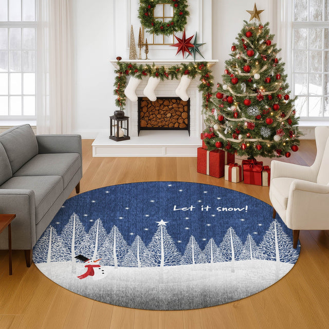 Dalyn Merry & Bright MY12 Navy Rug shown in a room