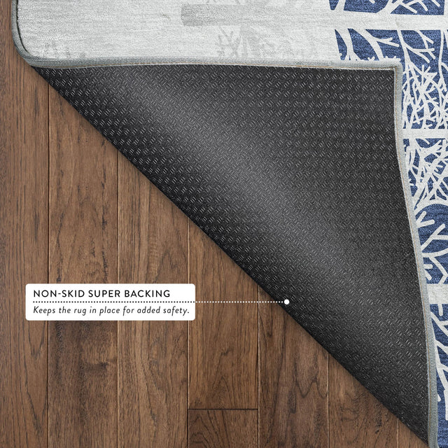 Dalyn Merry & Bright MY12 Navy Rug backing detail