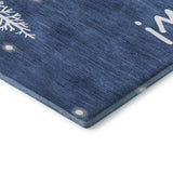 Dalyn Merry & Bright MY12 Navy Rug corner detail