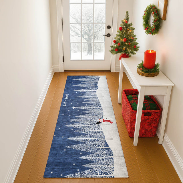 Dalyn Merry & Bright MY12 Navy Rug shown in a room