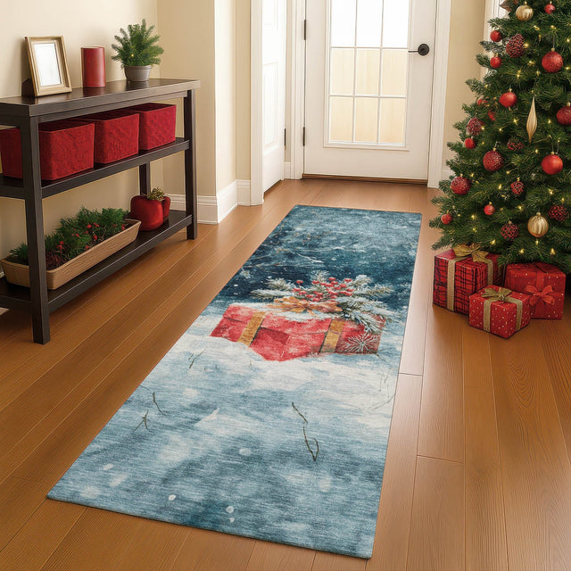 Dalyn Merry & Bright MY13 Blue Rug shown in a room