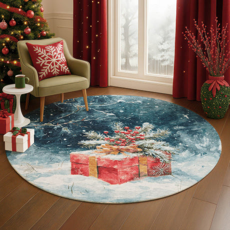 Dalyn Merry & Bright MY13 Blue Rug shown in a room