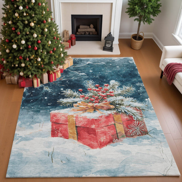 Dalyn Merry & Bright MY13 Blue Rug shown in a room