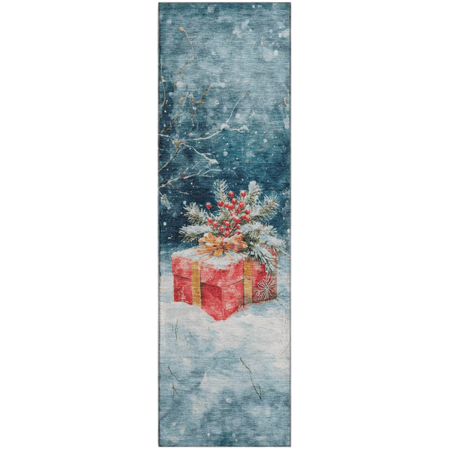 Dalyn Merry & Bright MY13 Blue Rug runner rug
