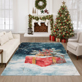 Dalyn Merry & Bright MY13 Blue Rug shown in a room