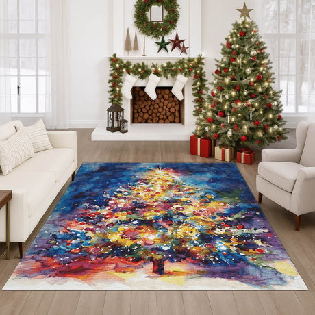 Dalyn Merry & Bright MY14 Navy Rug shown in a room