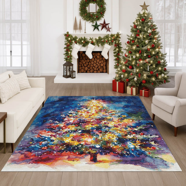 Dalyn Merry & Bright MY14 Navy Rug shown in a room