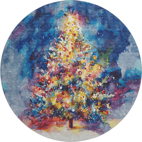Dalyn Merry & Bright MY14 Navy Rug round rug