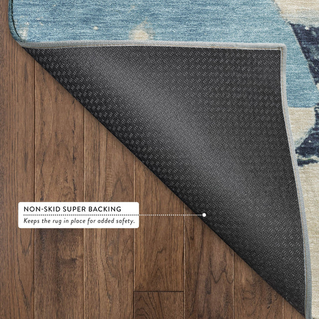 Dalyn Merry & Bright MY15 Blue Rug backing detail