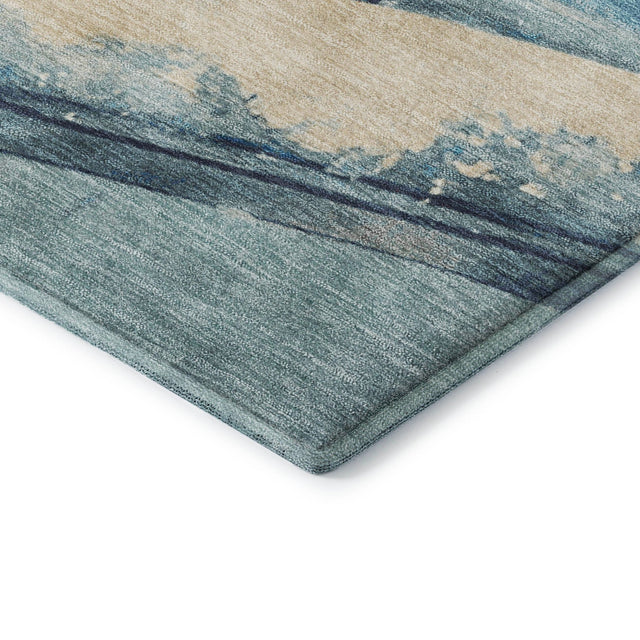 Dalyn Merry & Bright MY15 Blue Rug corner detail