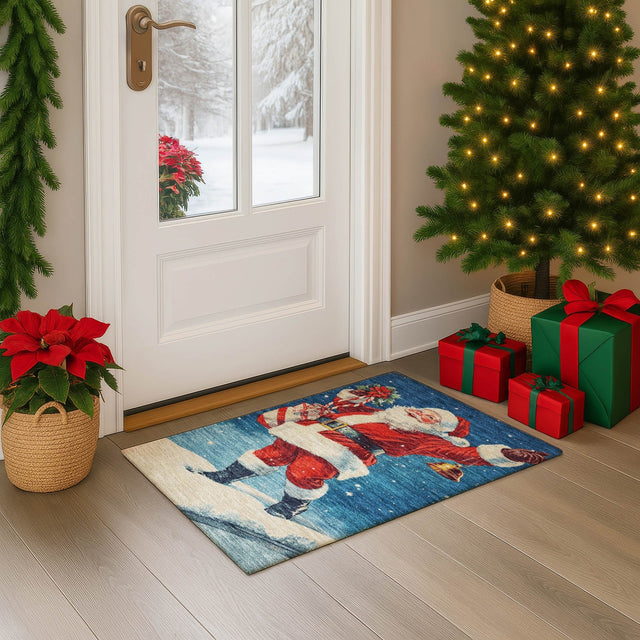 Dalyn Merry & Bright MY15 Blue Rug shown in a room