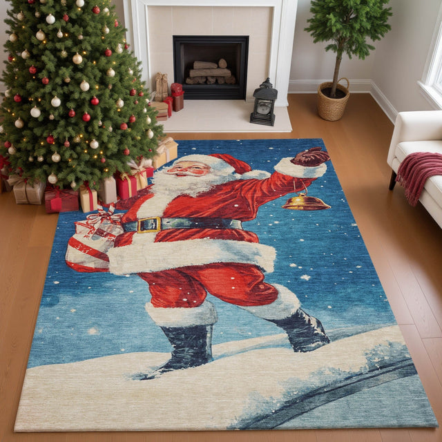 Dalyn Merry & Bright MY15 Blue Rug shown in a room