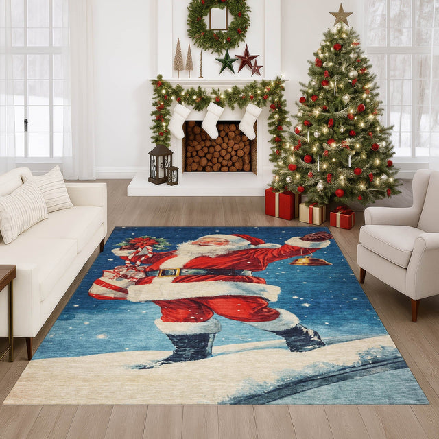 Dalyn Merry & Bright MY15 Blue Rug shown in a room