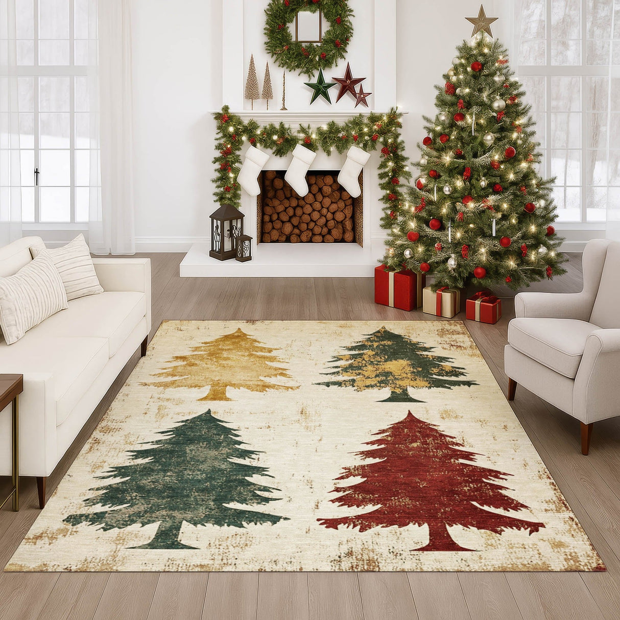 Dalyn Merry & Bright MY17 Ivory Rug shown in a room