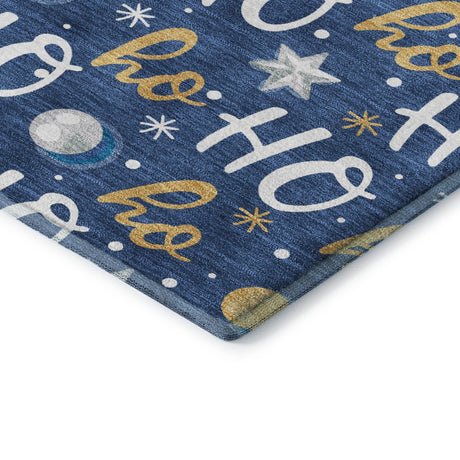 Dalyn Merry & Bright MY18 Navy Rug corner detail