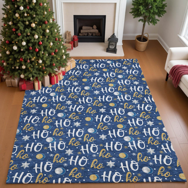 Dalyn Merry & Bright MY18 Navy Rug shown in a room