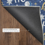 Dalyn Merry & Bright MY18 Navy Rug backing detail