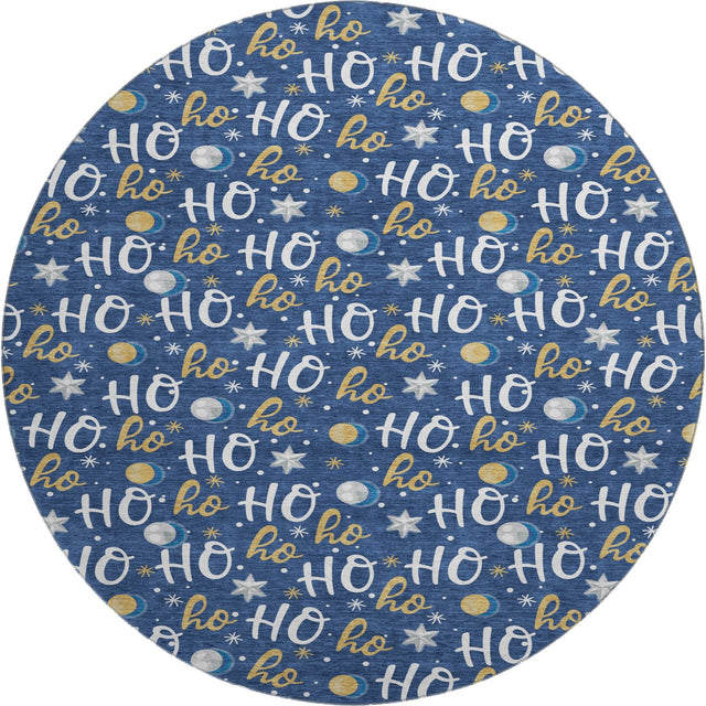 Dalyn Merry & Bright MY18 Navy Rug round rug