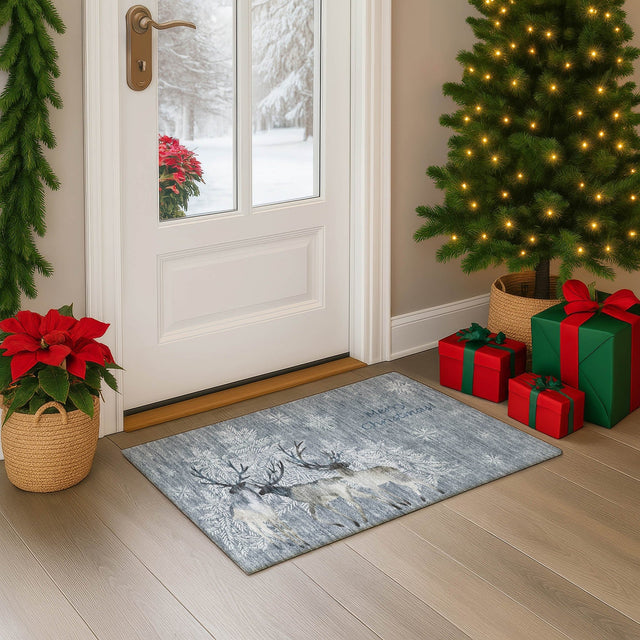 Dalyn Merry & Bright MY2 Gray Rug shown in a room