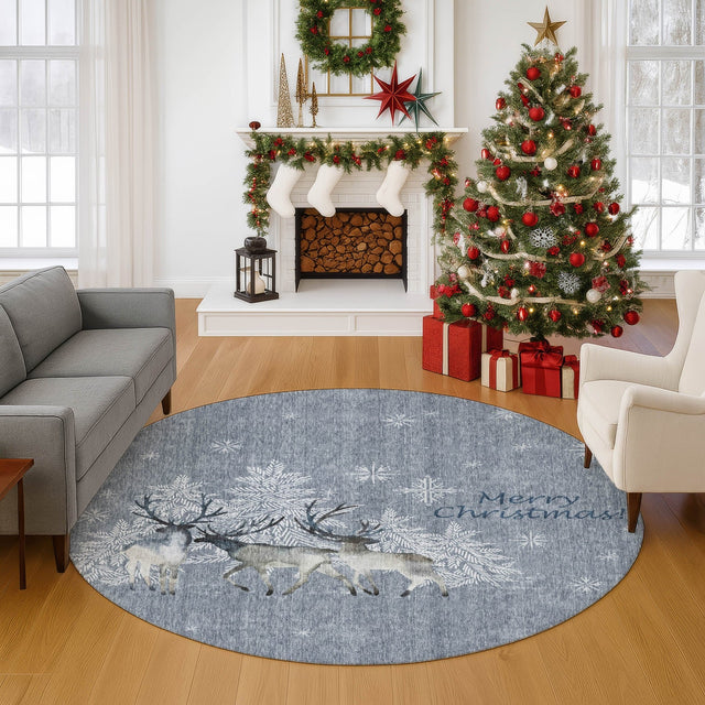 Dalyn Merry & Bright MY2 Gray Rug shown in a room
