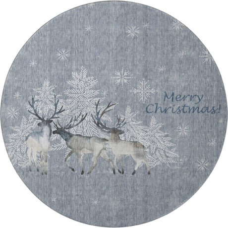 Dalyn Merry & Bright MY2 Gray Rug round rug