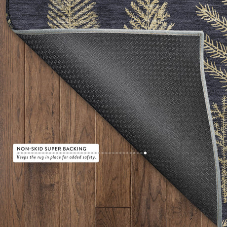 Dalyn Merry & Bright MY21 Black Rug backing detail