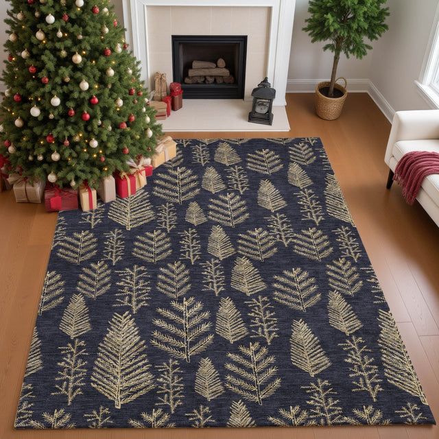 Dalyn Merry & Bright MY21 Black Rug shown in a room