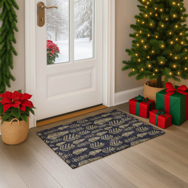 Dalyn Merry & Bright MY21 Black Rug shown in a room