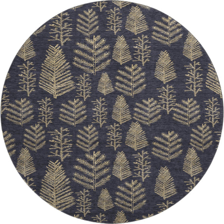 Dalyn Merry & Bright MY21 Black Rug round rug