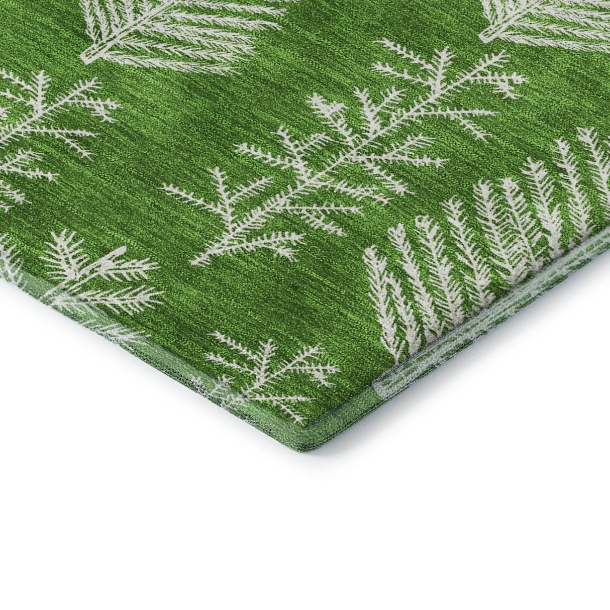 Dalyn Merry & Bright MY21 Green Rug corner detail