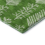 Dalyn Merry & Bright MY21 Green Rug corner detail