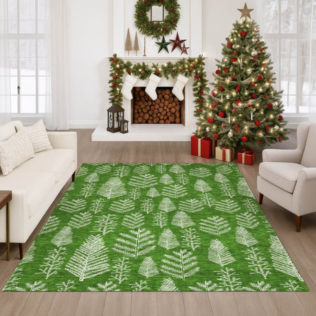 Dalyn Merry & Bright MY21 Green Rug shown in a room