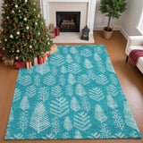 Dalyn Merry & Bright MY21 Teal Rug shown in a room