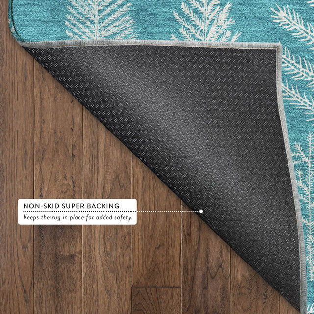 Dalyn Merry & Bright MY21 Teal Rug backing detail