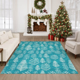Dalyn Merry & Bright MY21 Teal Rug shown in a room